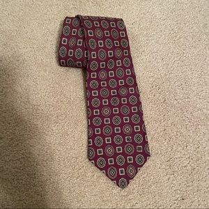 Vintage Tommy Hilfiger Tie (Burgundy printed)